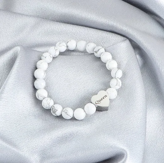 Custom Beaded Bracelet - Personalized Name Bracelet for Men Women - Gift for Him Dad Husband Boyfriend - Fathers Day Christmas Birthday ID Bracelet