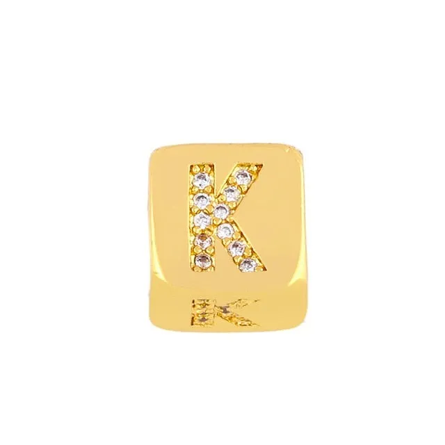 Custom Letter Bangle Bracelet 14K Yellow Gold Women Anniverssary Jewelry