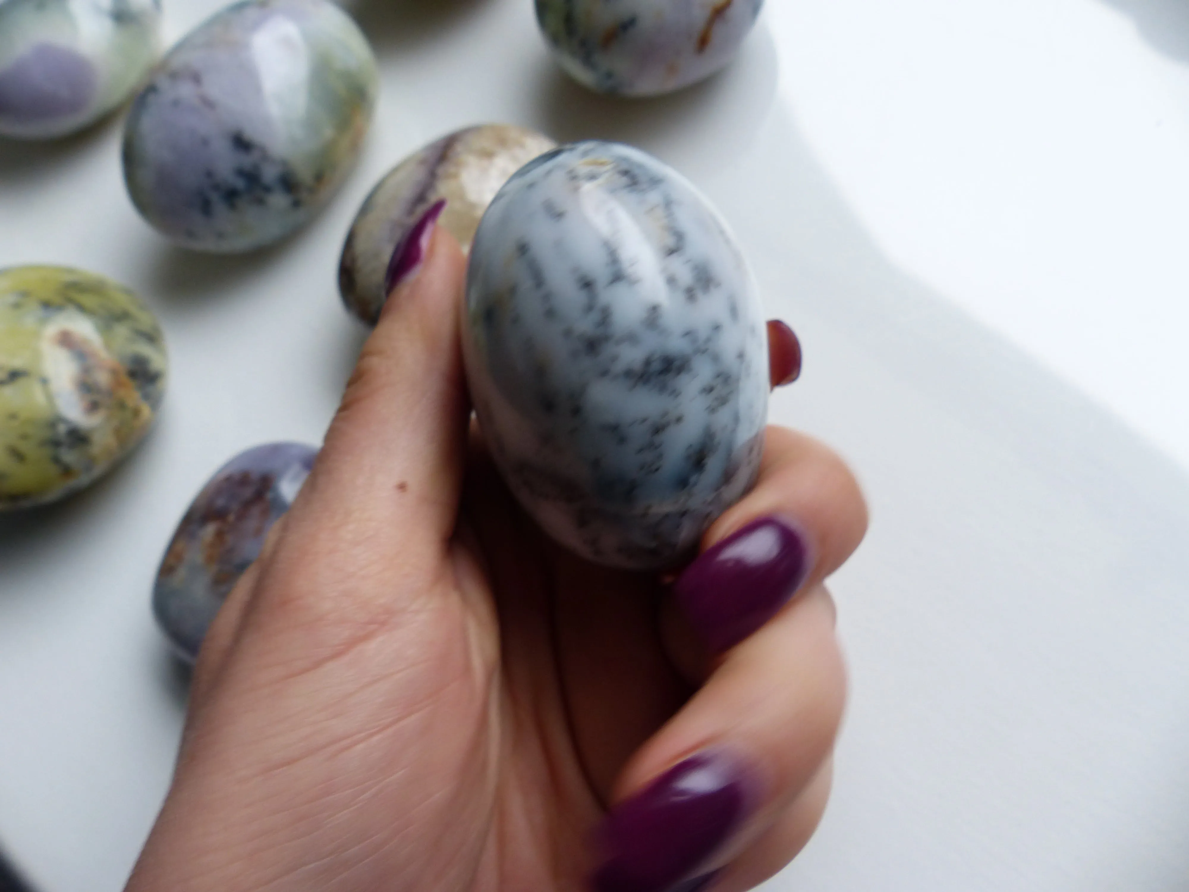 Dendritic Opal Palm Stone (#1)