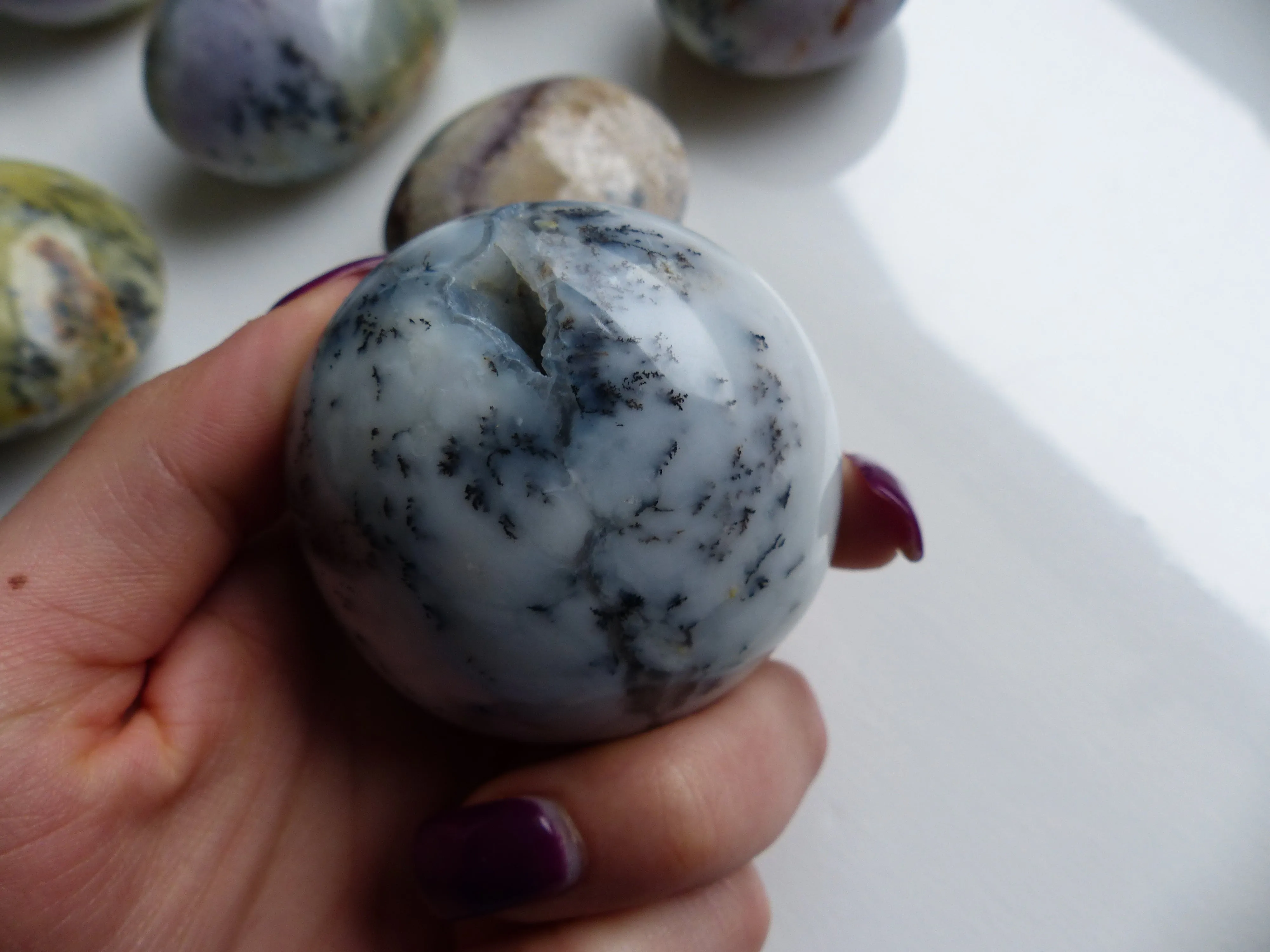 Dendritic Opal Palm Stone (#1)