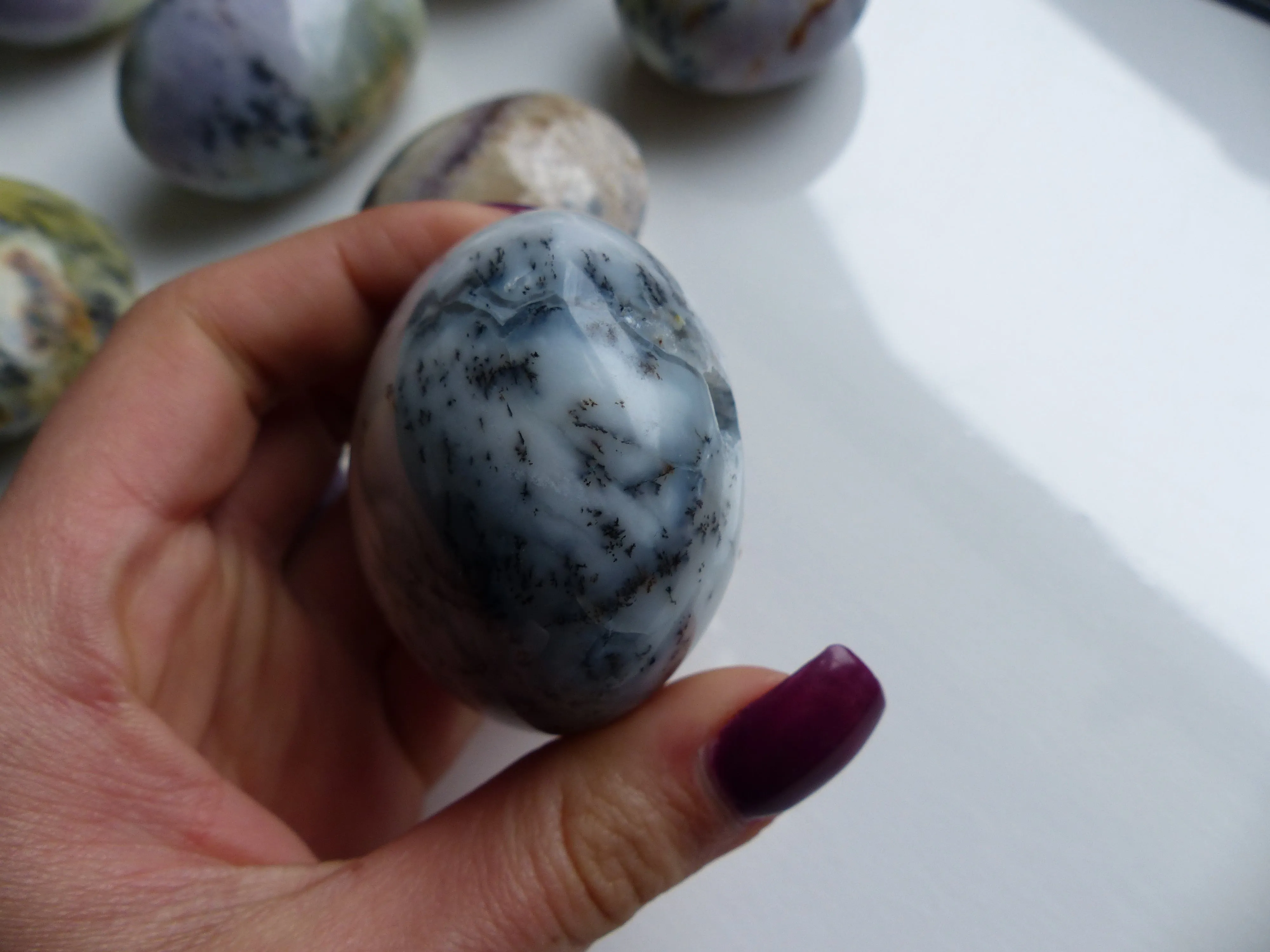 Dendritic Opal Palm Stone (#1)