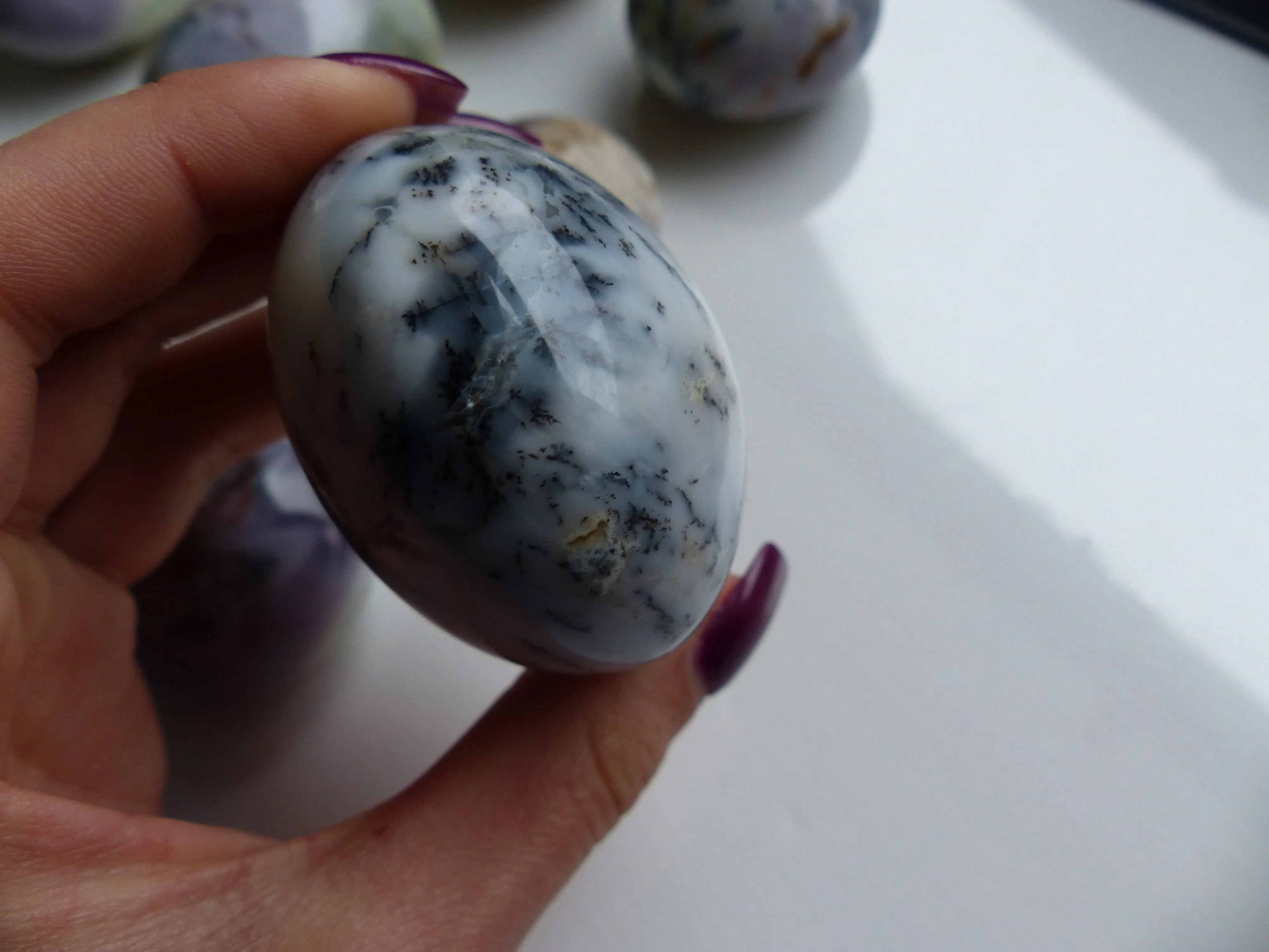 Dendritic Opal Palm Stone (#1)