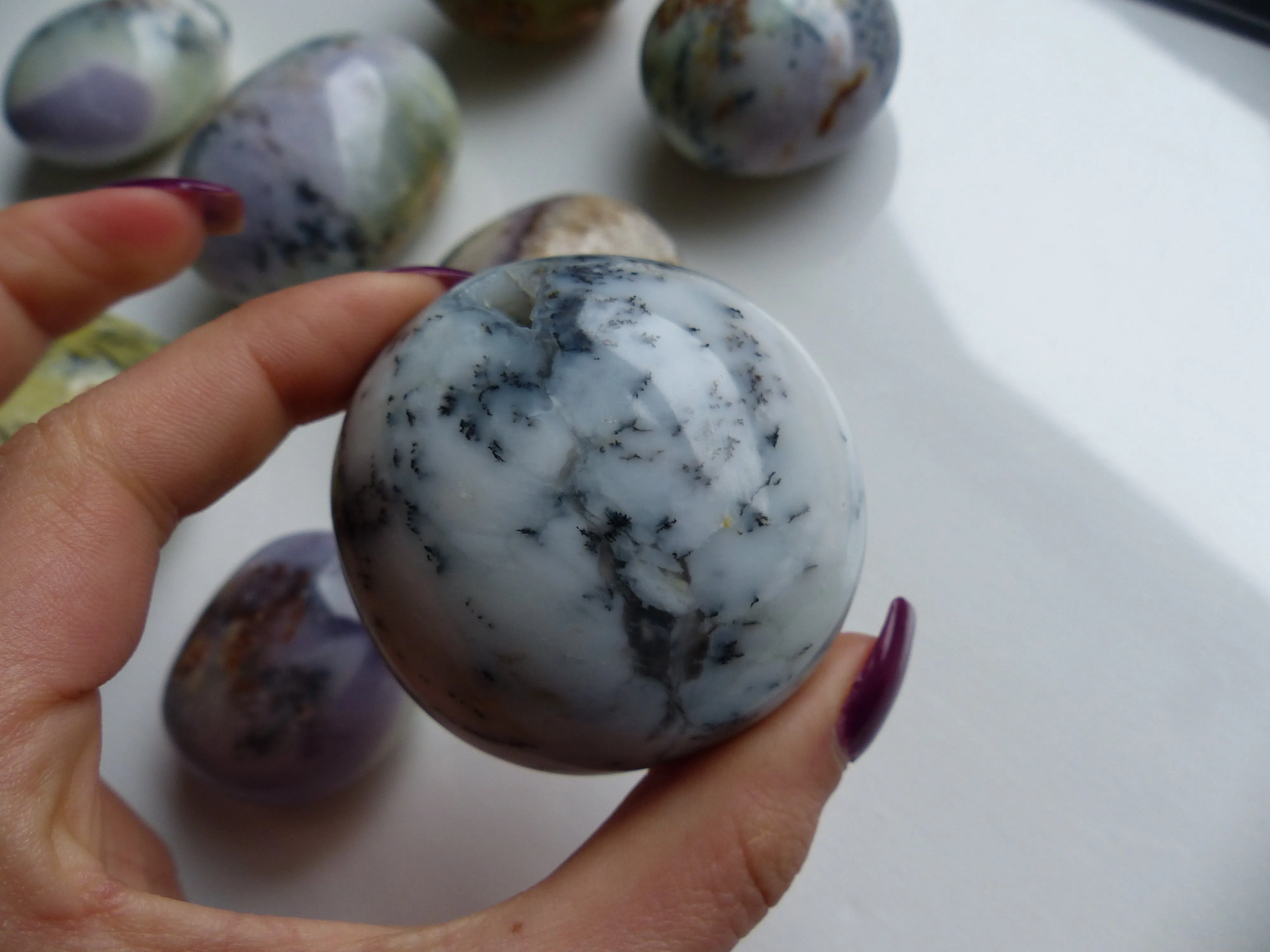 Dendritic Opal Palm Stone (#1)