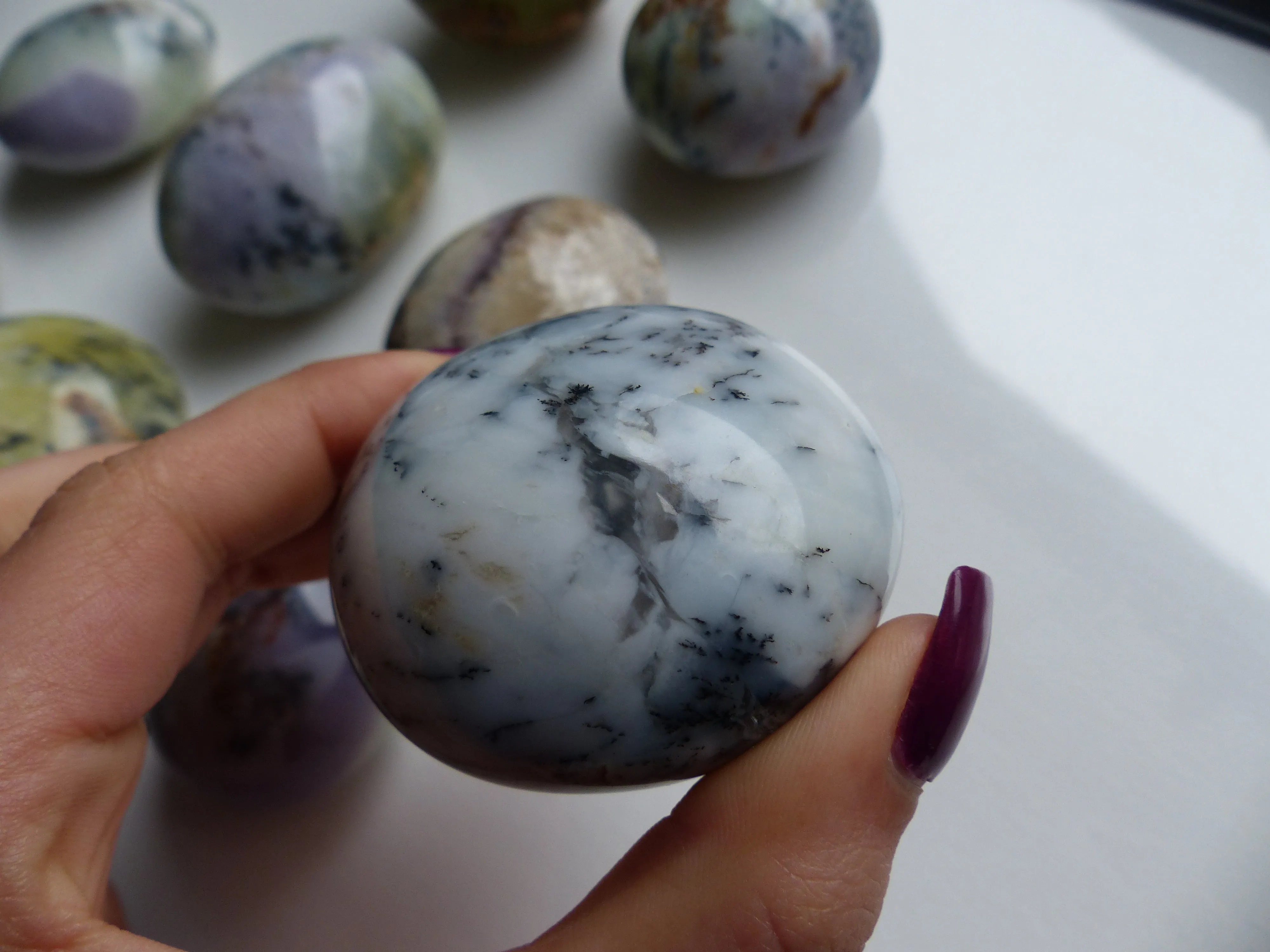 Dendritic Opal Palm Stone (#1)