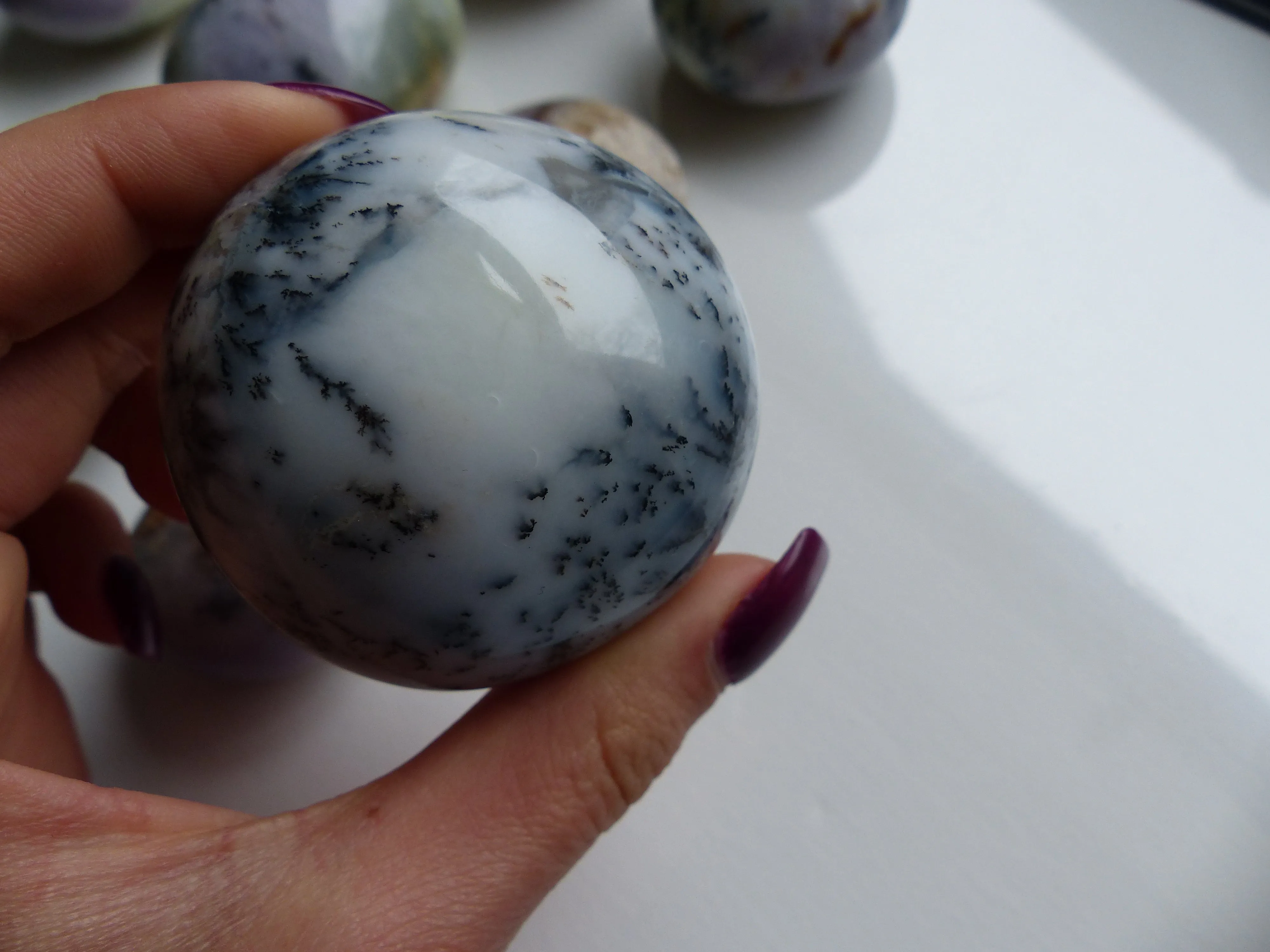 Dendritic Opal Palm Stone (#1)