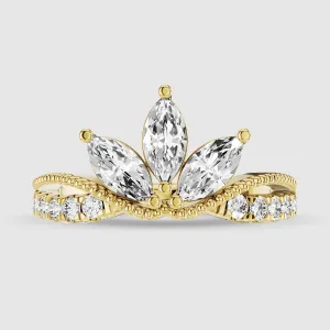 Diadem - Lab Grown Diamond Half Eternity Band-Marquise