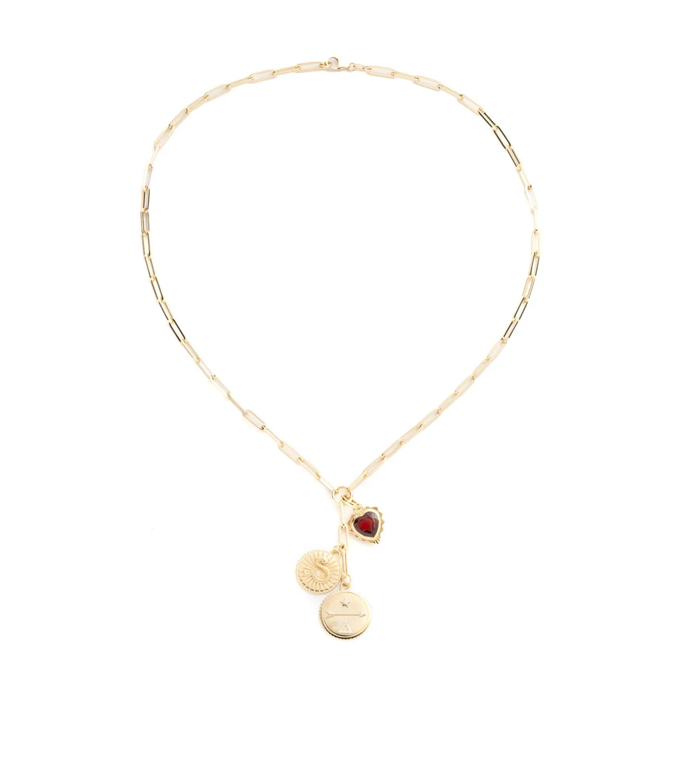 Dream, Karma & Gemstone Heart : Classic Fob Extension Necklace