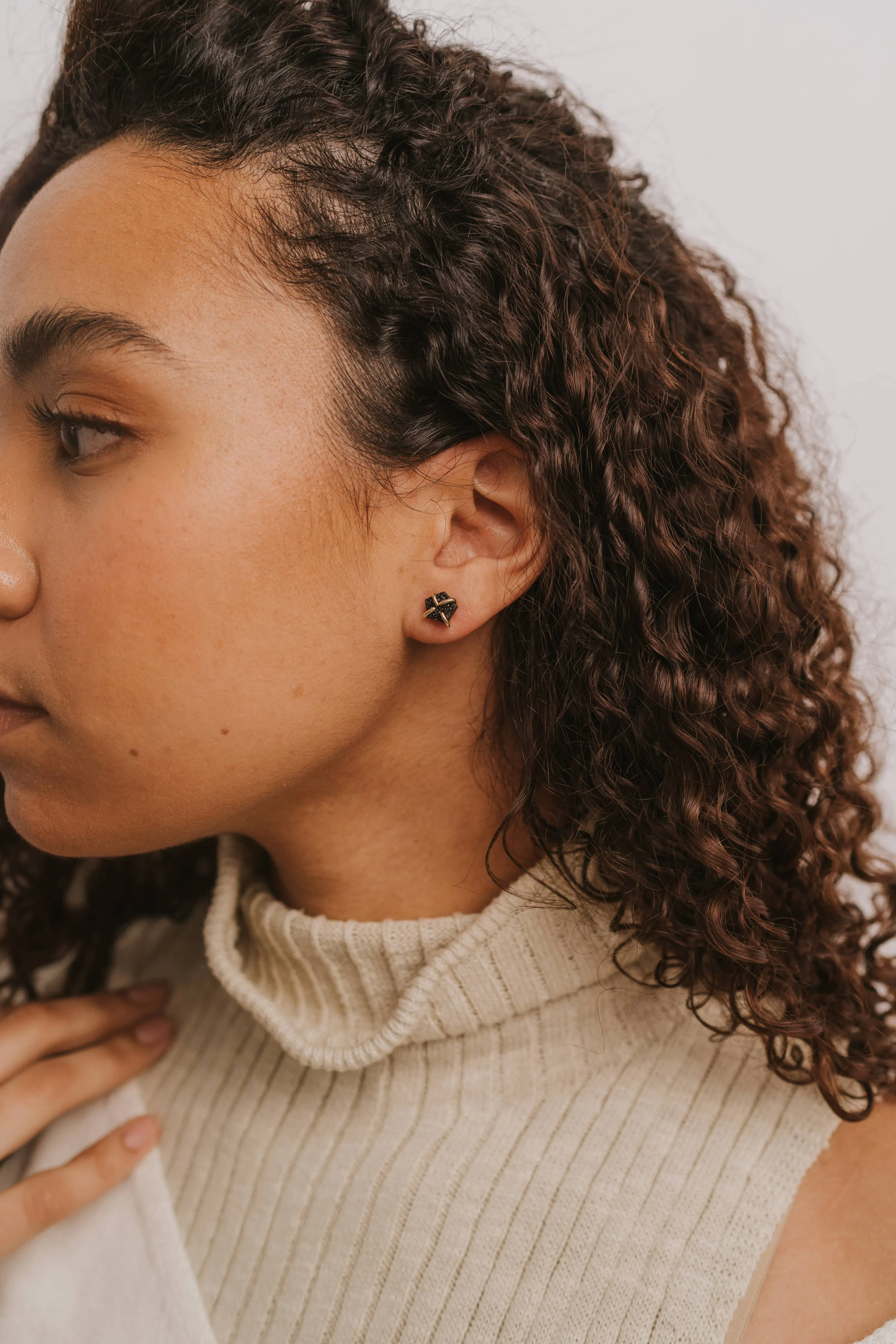 Druzy Prong Earrings