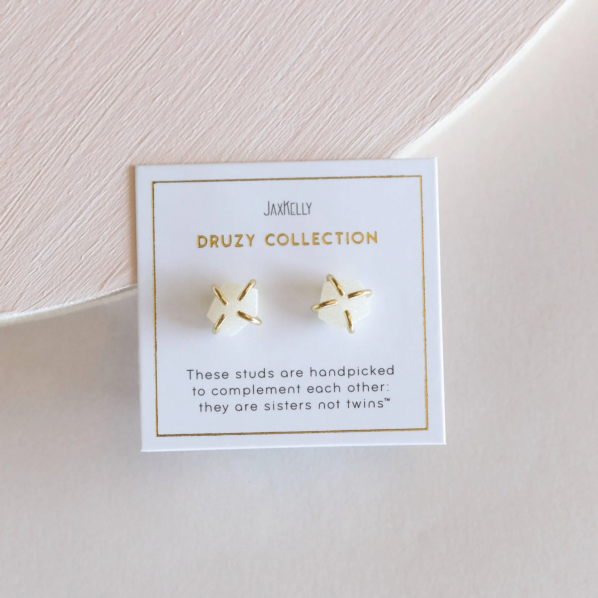 Druzy Prong Earrings