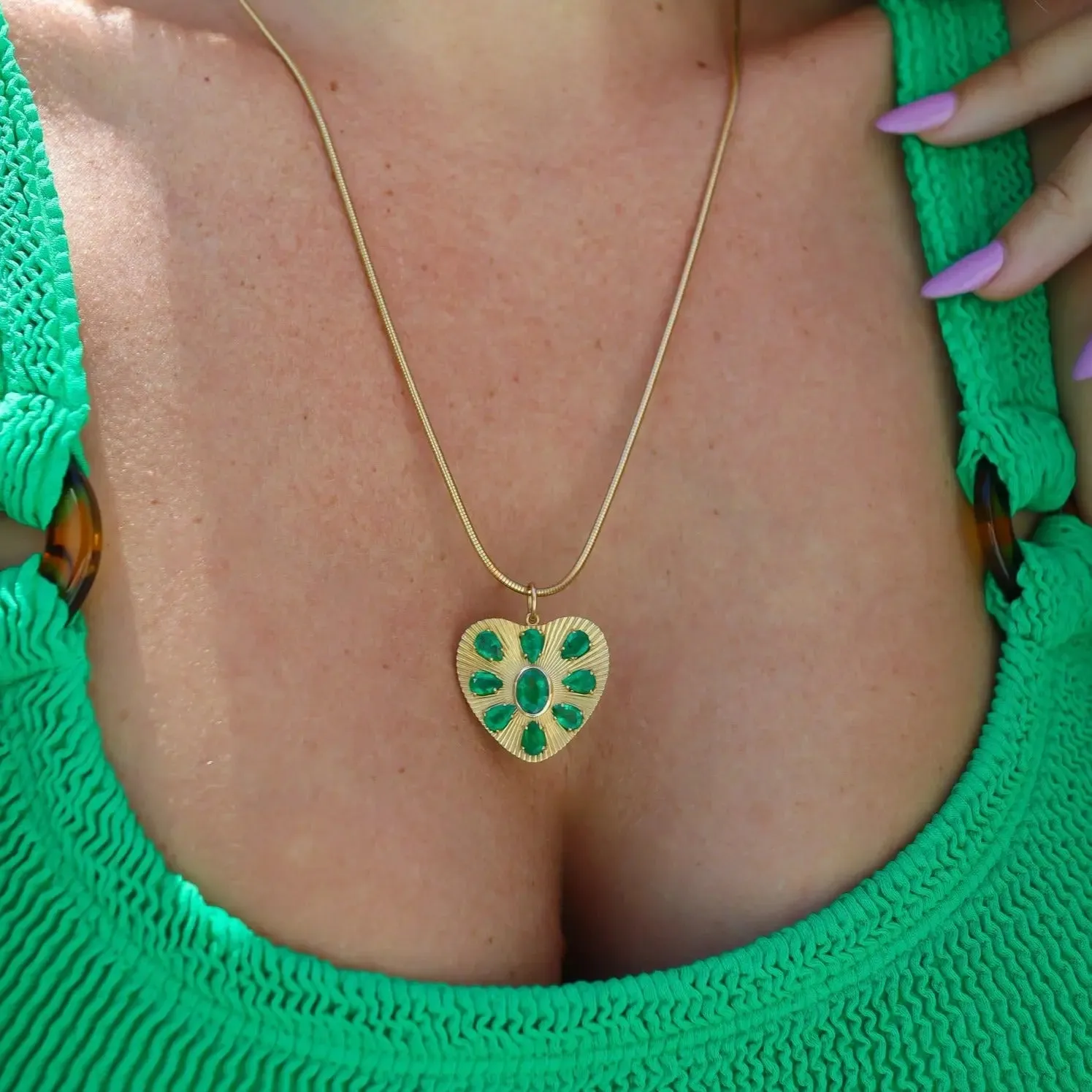 Emerald Heart Pendant