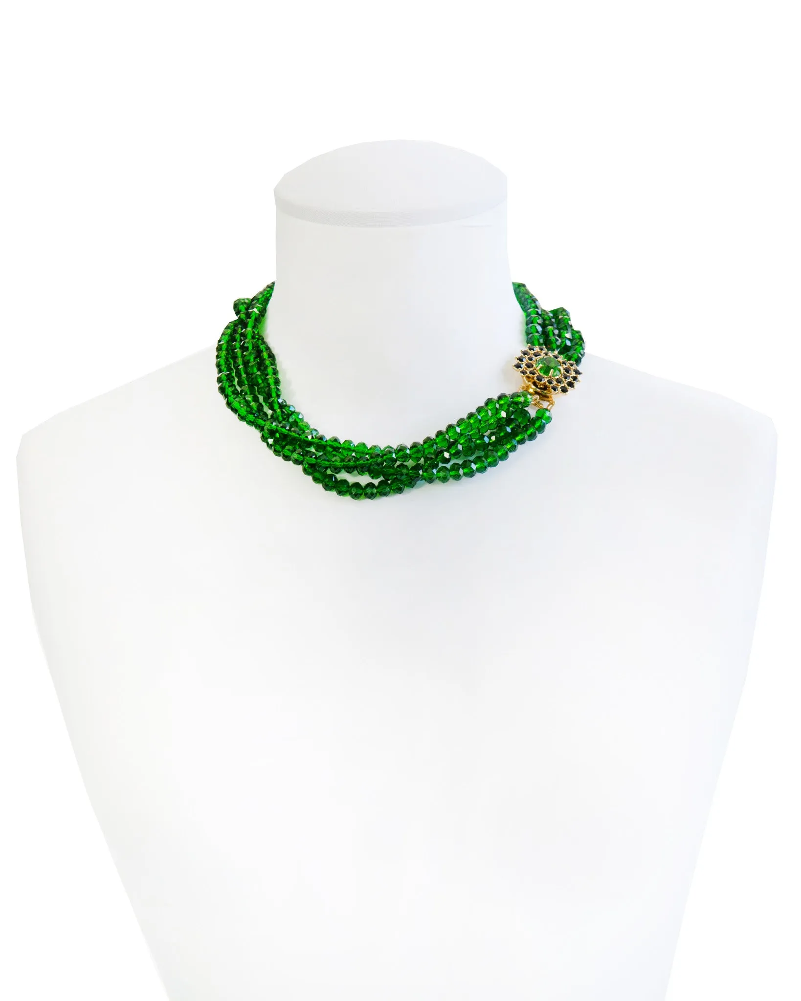 EVENING IN EMERALD STATEMENT NECKLACE