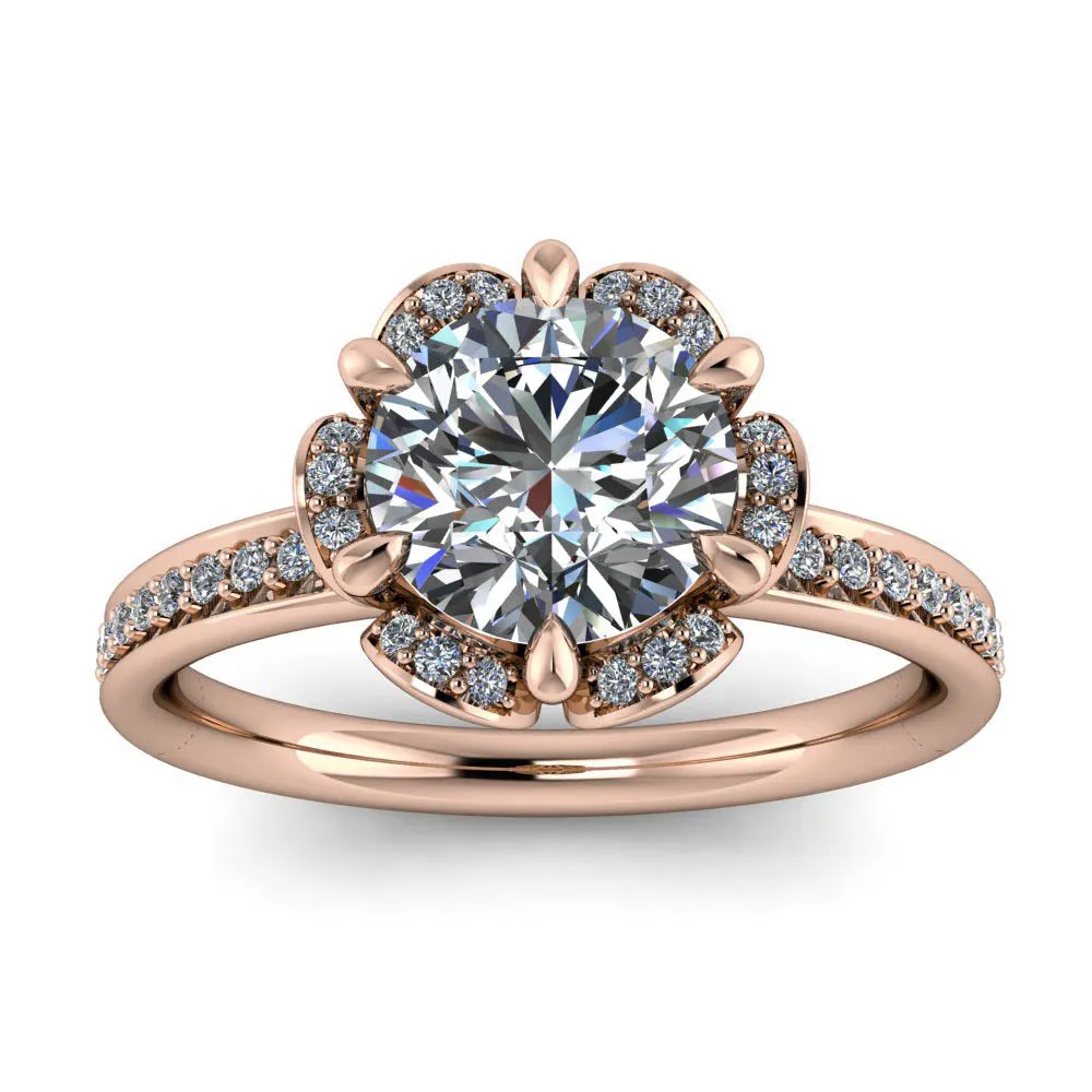 Floral Style Engagement RIng Diamond Setting - Blissful