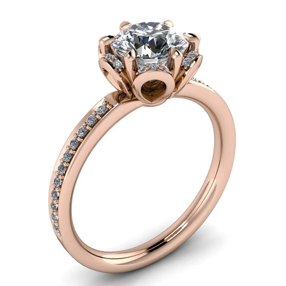 Floral Style Engagement RIng Diamond Setting - Blissful