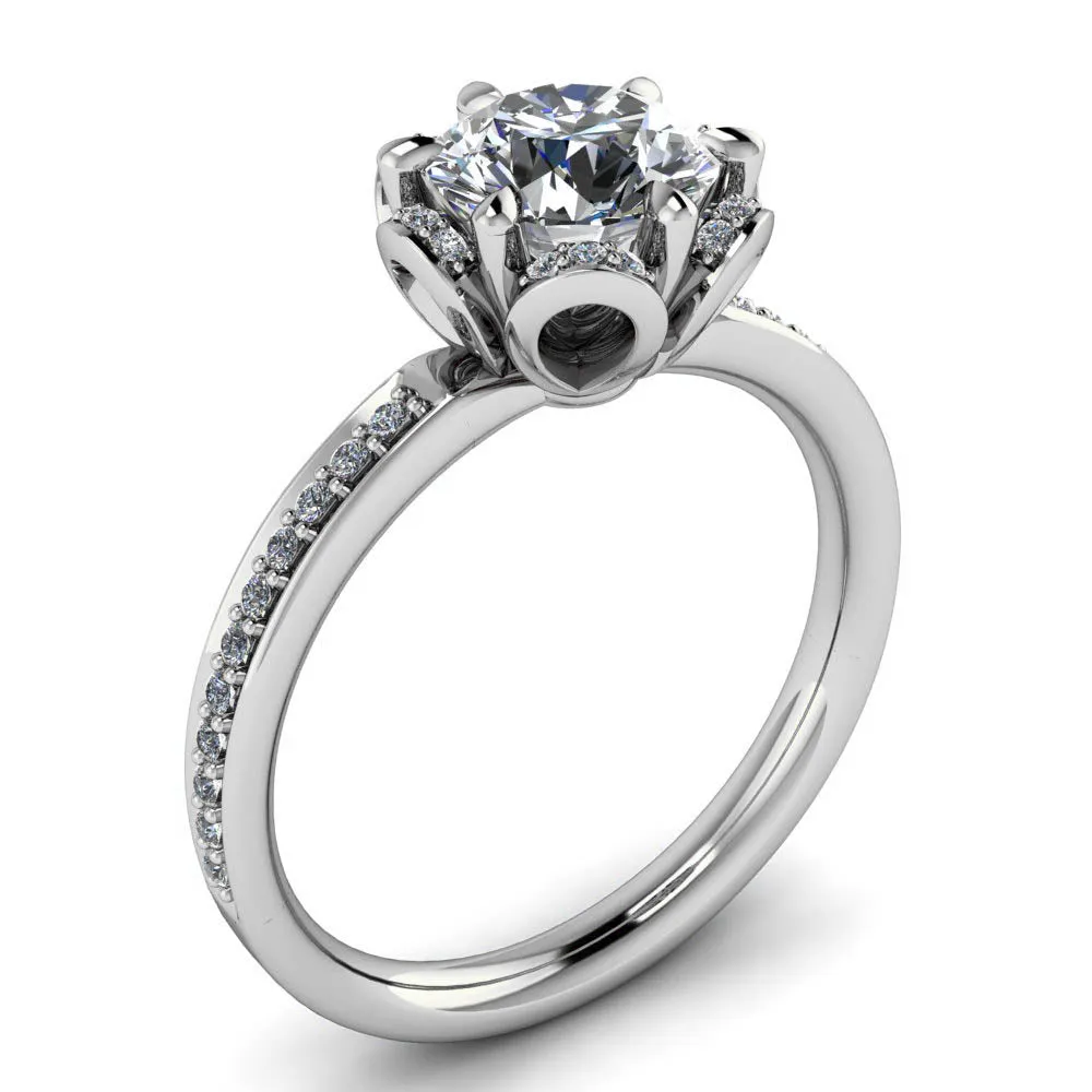 Floral Style Engagement RIng Diamond Setting - Blissful