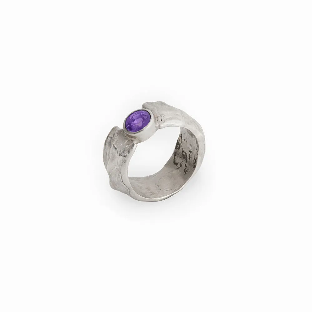 Gemstone Waterfall Ring - Thin Band
