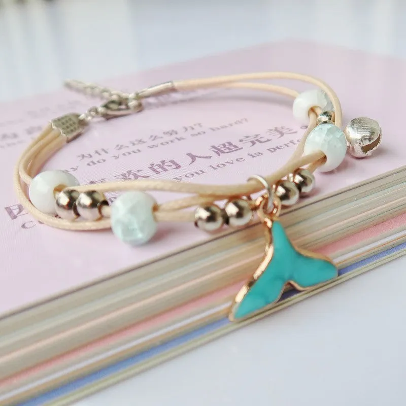 Glass Dried Flower Plant Bracelet Korean Simple Personalized Hipster Cherry Blossom Student Gift Ceramic Ornament