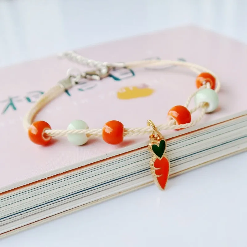 Glass Dried Flower Plant Bracelet Korean Simple Personalized Hipster Cherry Blossom Student Gift Ceramic Ornament