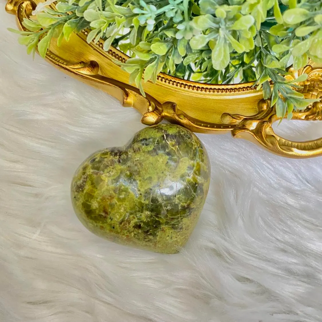Green Opal Heart Shaped Stone