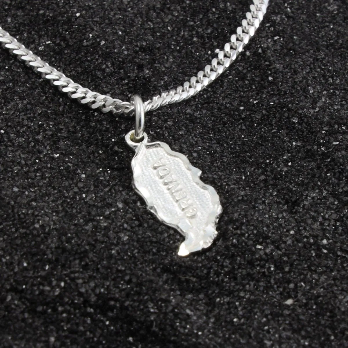 Grenada Map Pendant with Chain