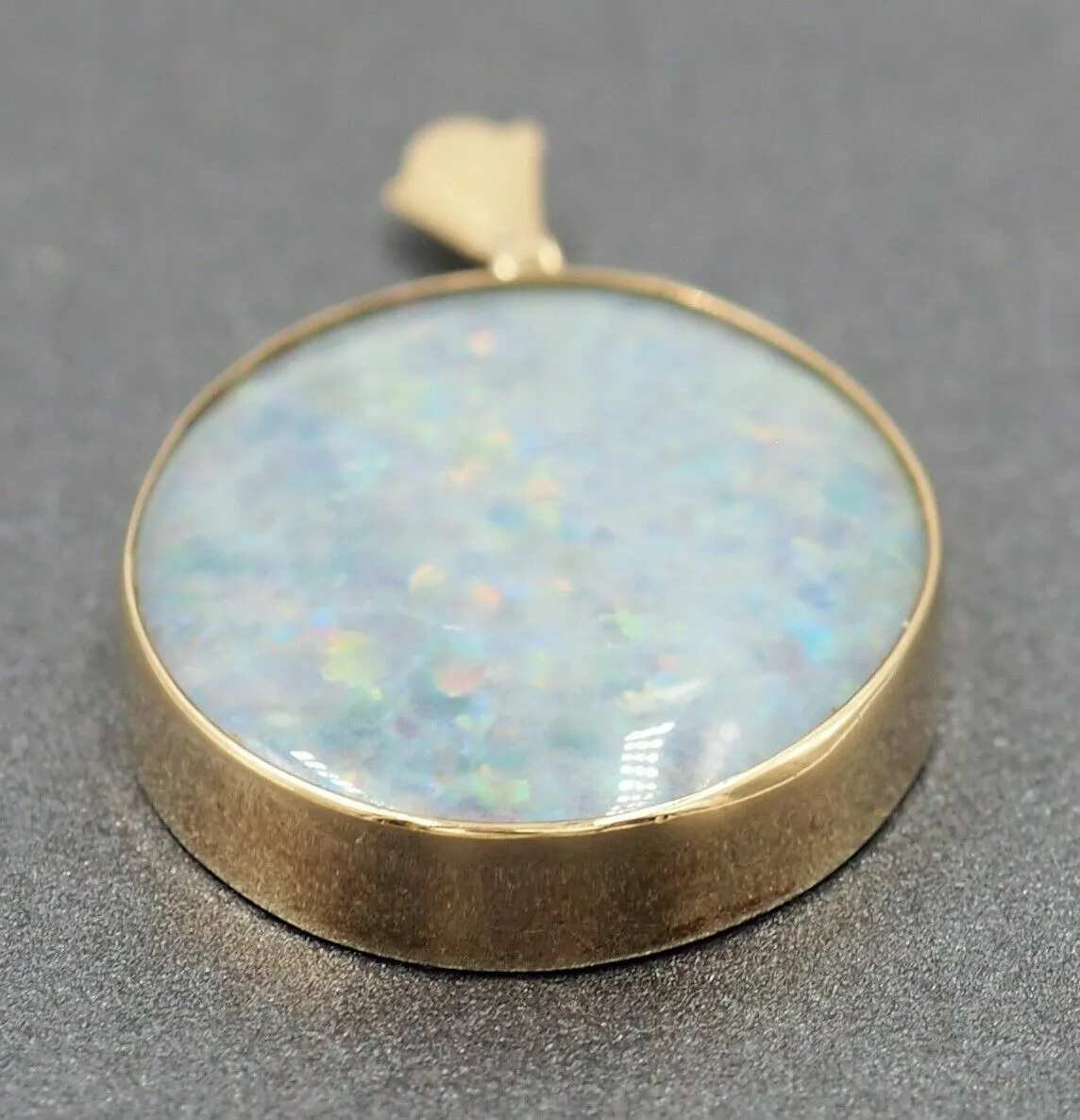 Handmade Opal Triplet 9ct Yellow Gold Pendant