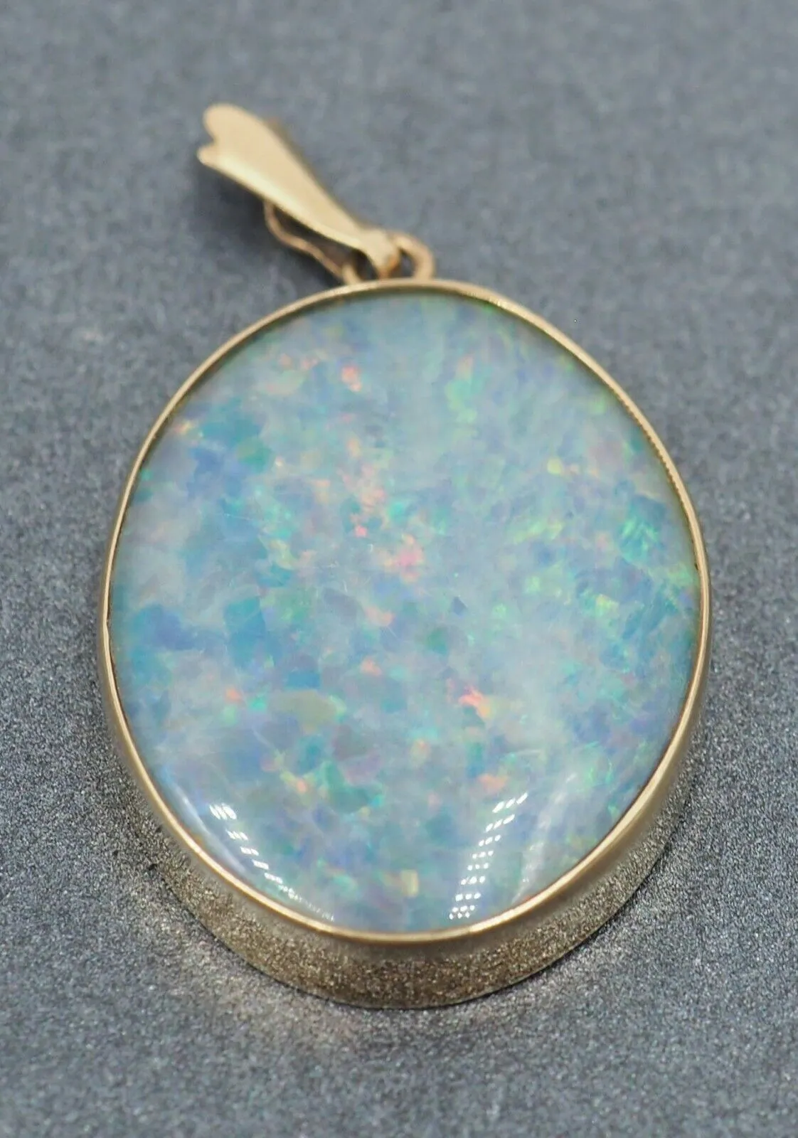 Handmade Opal Triplet 9ct Yellow Gold Pendant
