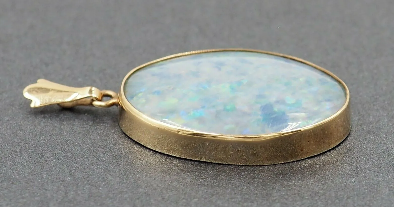 Handmade Opal Triplet 9ct Yellow Gold Pendant