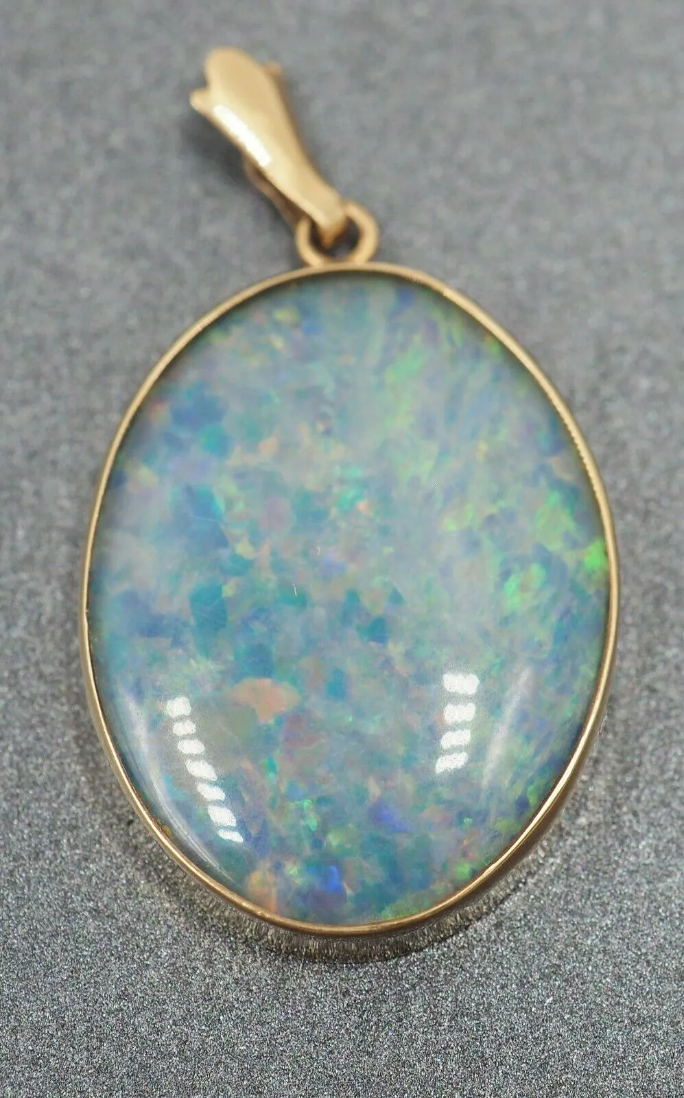 Handmade Opal Triplet 9ct Yellow Gold Pendant