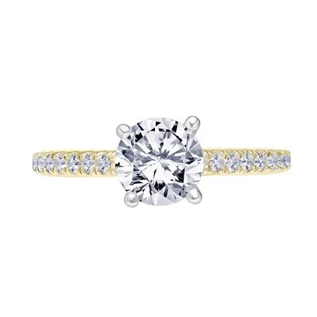 Heaven's Gates Round Two-Tone Engagement Ring