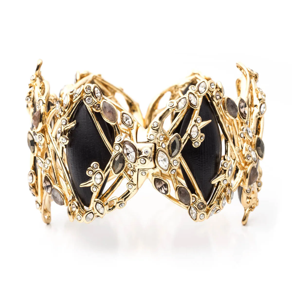 Imperial Crystal Lace Link Hinged Bracelet