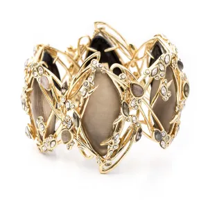 Imperial Crystal Lace Link Hinged Bracelet