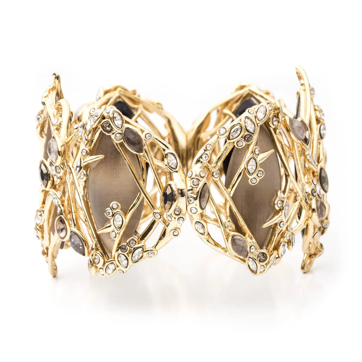 Imperial Crystal Lace Link Hinged Bracelet