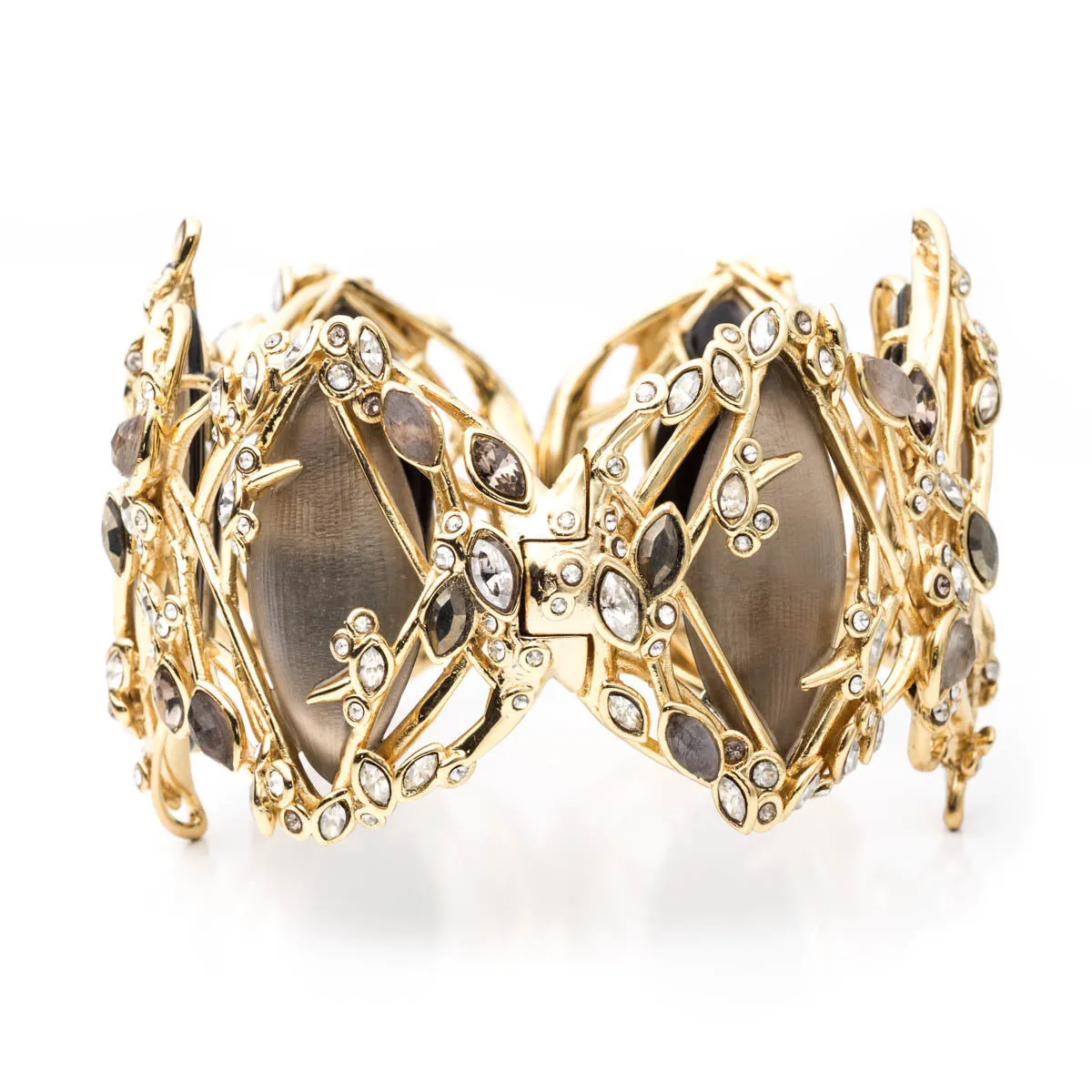 Imperial Crystal Lace Link Hinged Bracelet