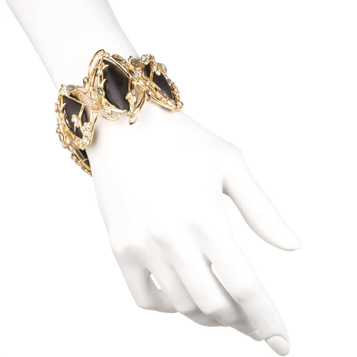 Imperial Crystal Lace Link Hinged Bracelet