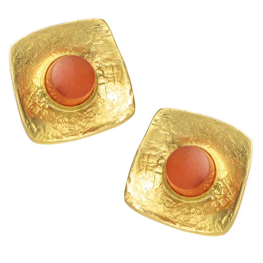 Jeff & Susan Wise Gold & Fire Opal Earrings