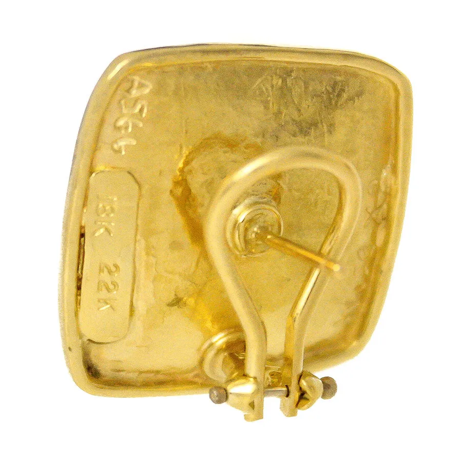Jeff & Susan Wise Gold & Fire Opal Earrings