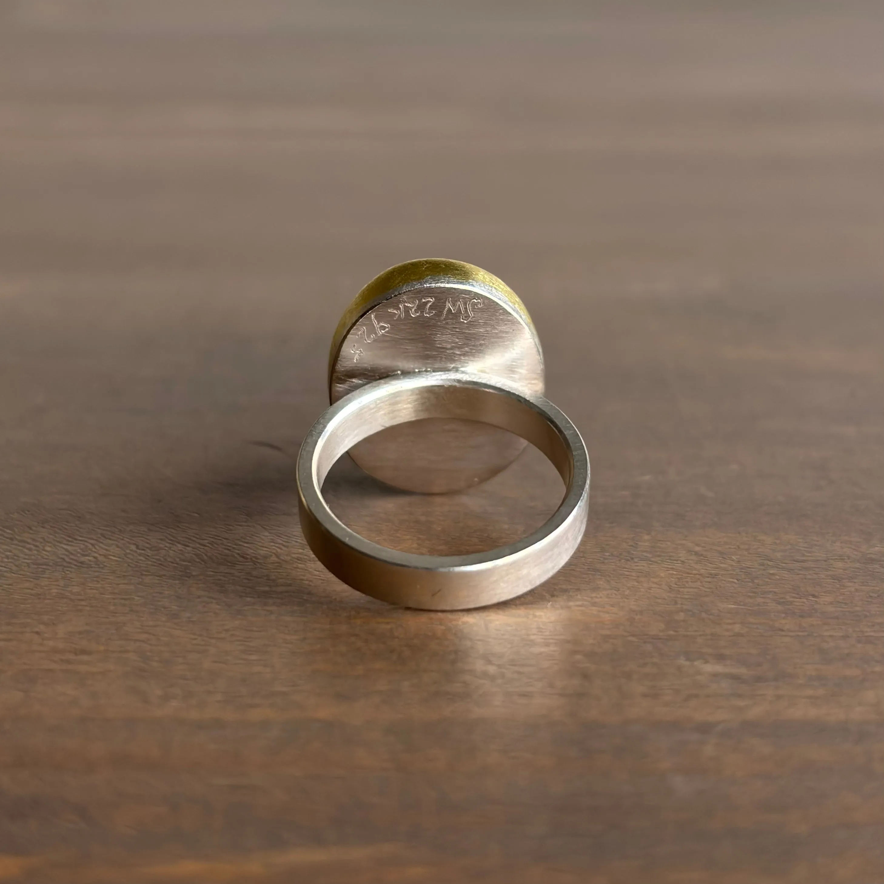 Large Oval Moonstone Cabochon Ring