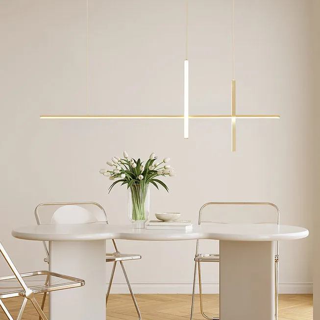 LED Simple Modern Linear Light Strip Pendant Light