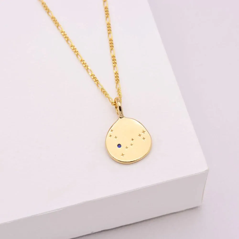 Linda Tahija Zodiac Figaro Necklace, Gold or Silver