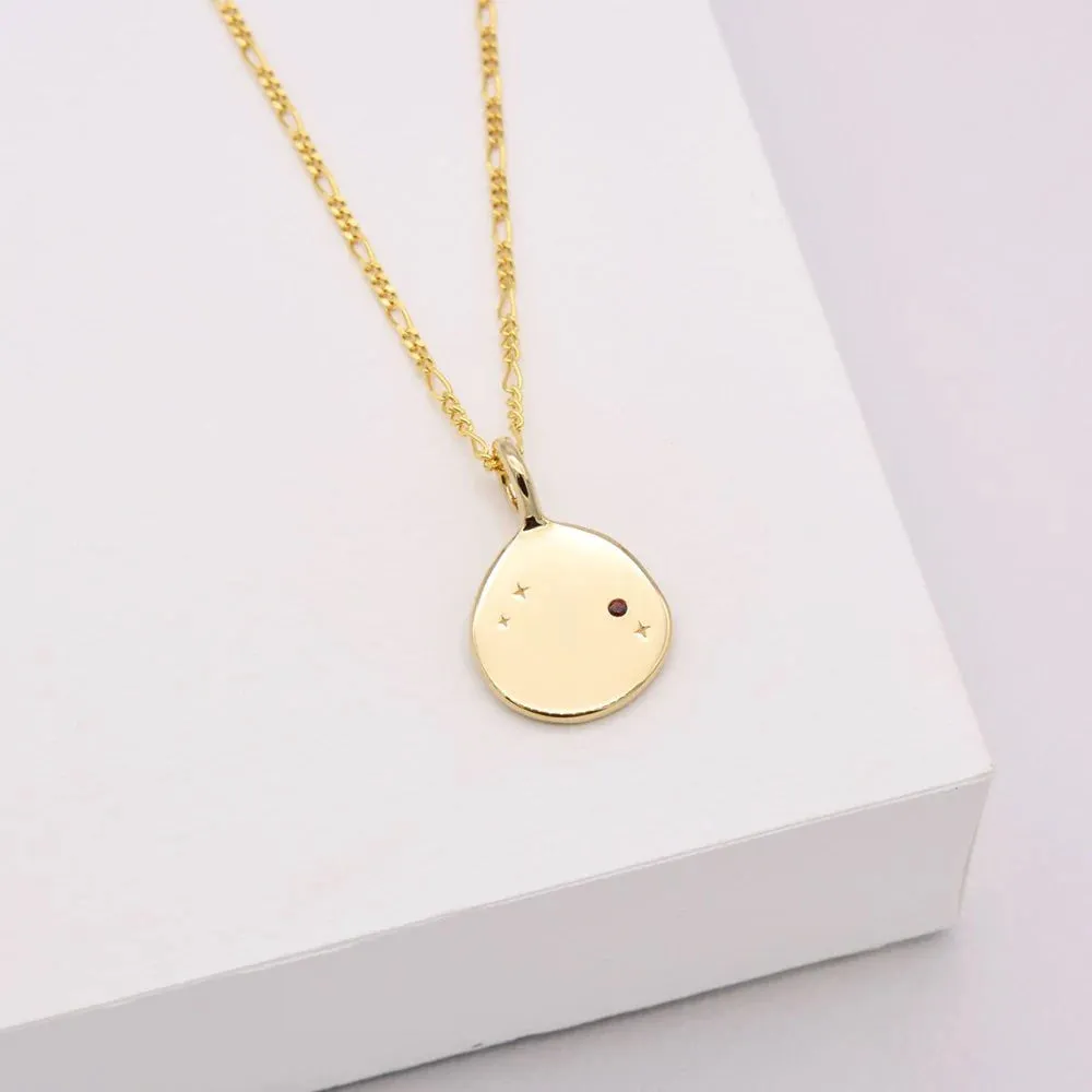 Linda Tahija Zodiac Figaro Necklace, Gold or Silver