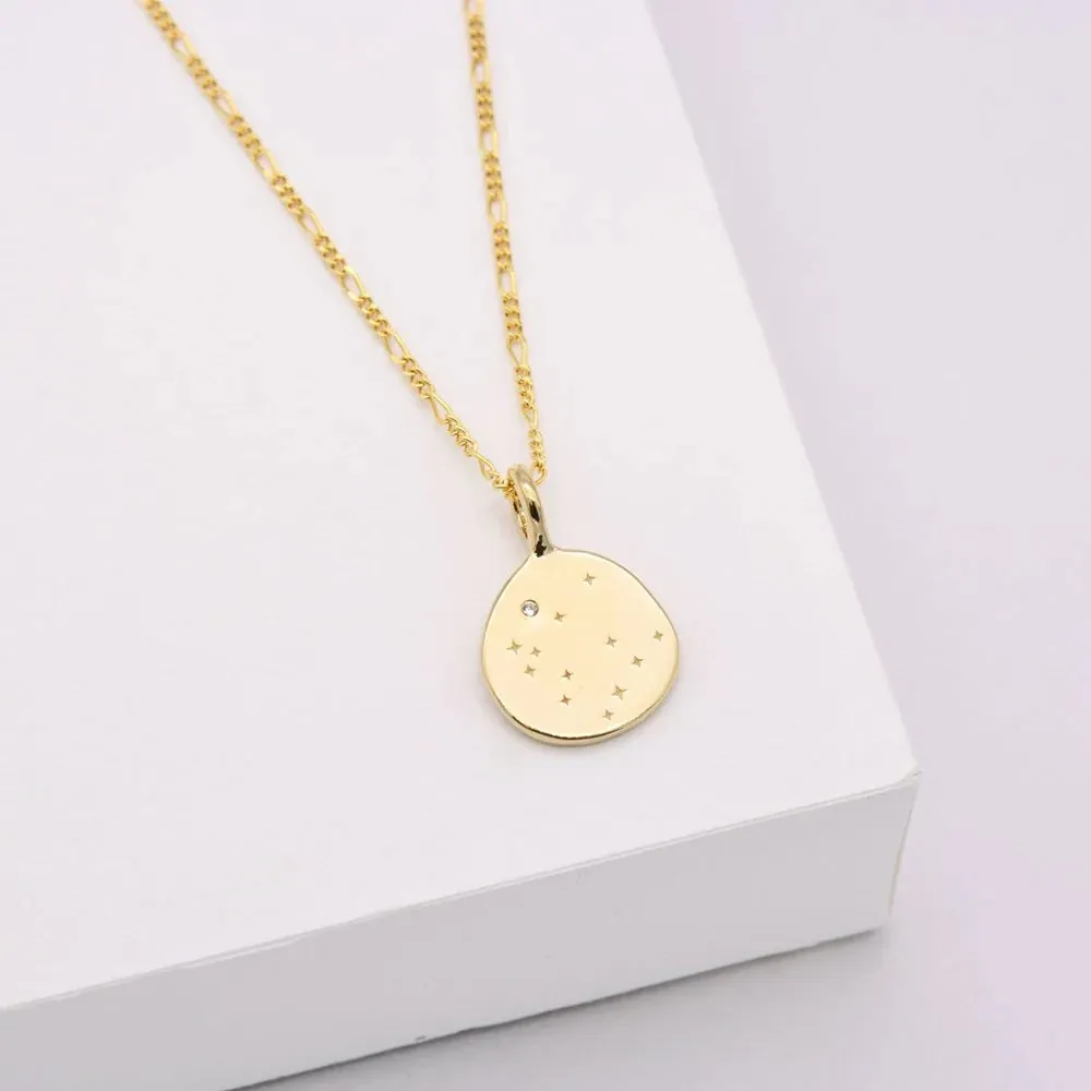 Linda Tahija Zodiac Figaro Necklace, Gold or Silver