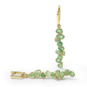 Lulle Rough Tsavorite and Peridot Earrings