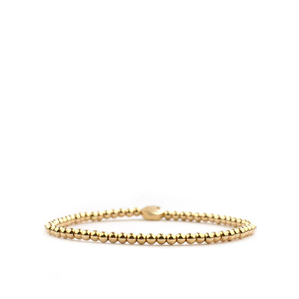Marlyn Schiff 3 mm Metal Beaded Stretch Bracelet