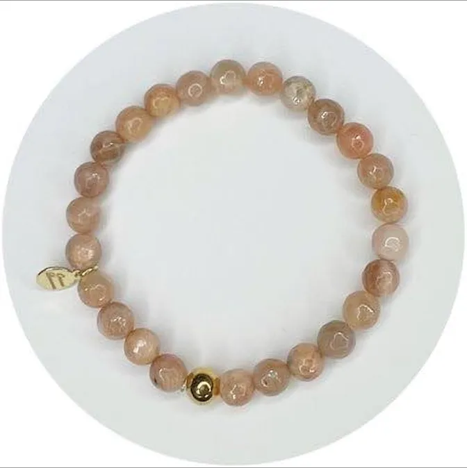 Mens Desert Moonstone with Gold Accent