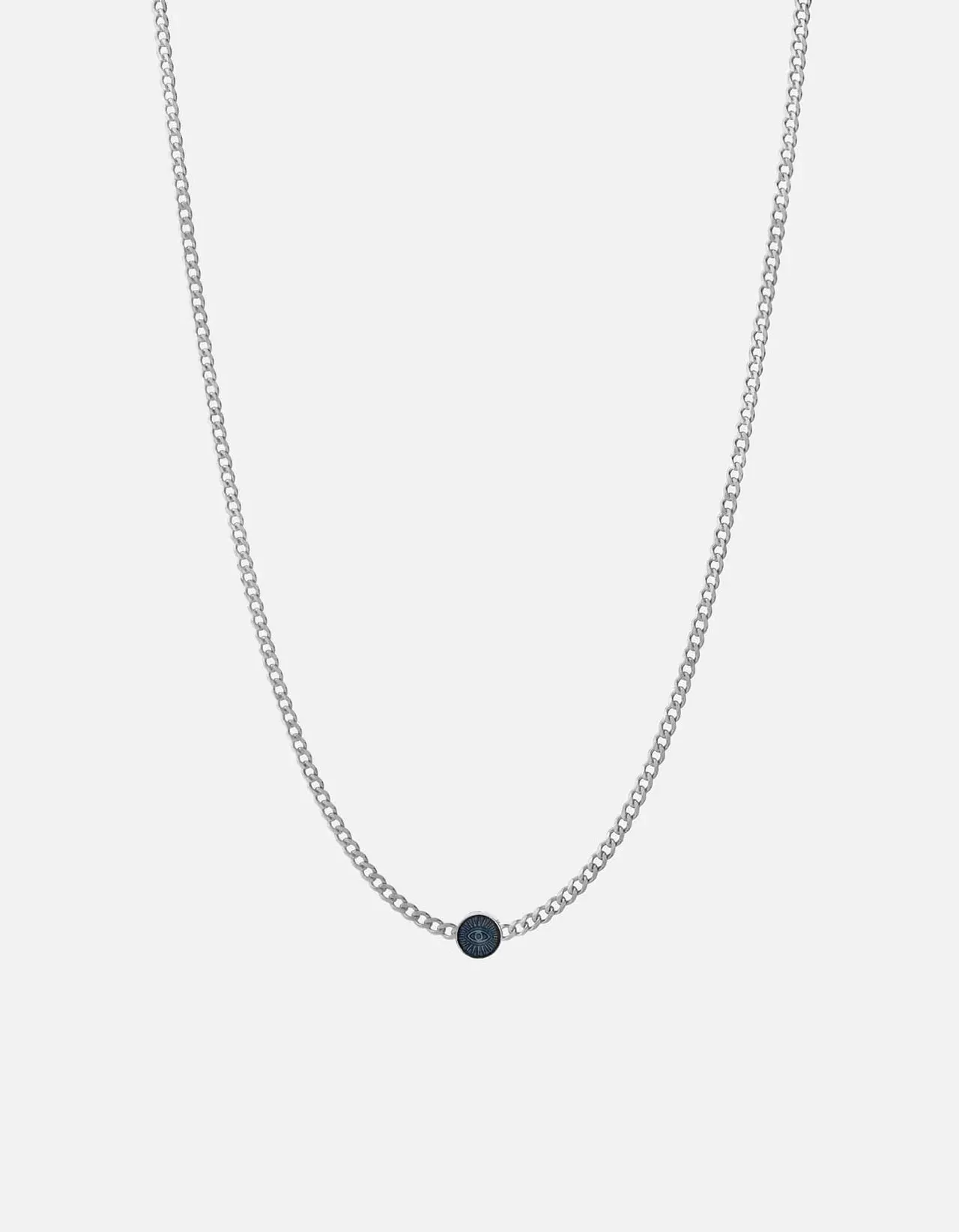 Miansai Eye of Time Blue 24"Sterling Silver Necklace