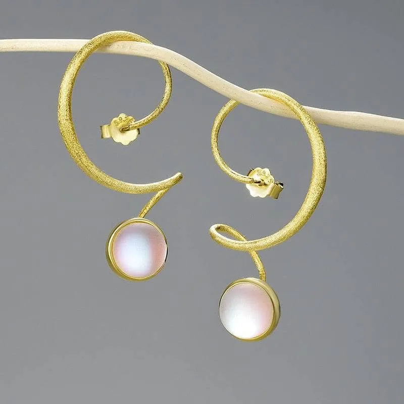 Moonstone Dangle Earrings