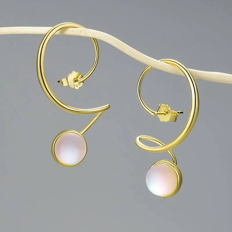 Moonstone Dangle Earrings