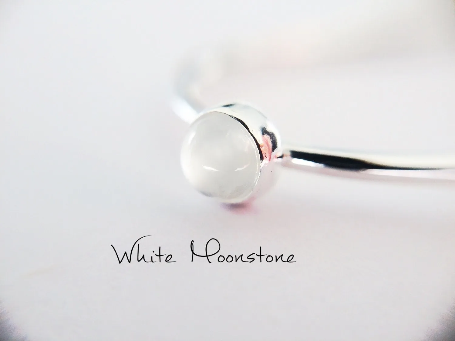 Moonstone Stacking Ring, Moonstone Ring, Engagement Ring, June Birthstone, White Moonstone, Gemstone Stacking Ring, White, Moonstone, Gift