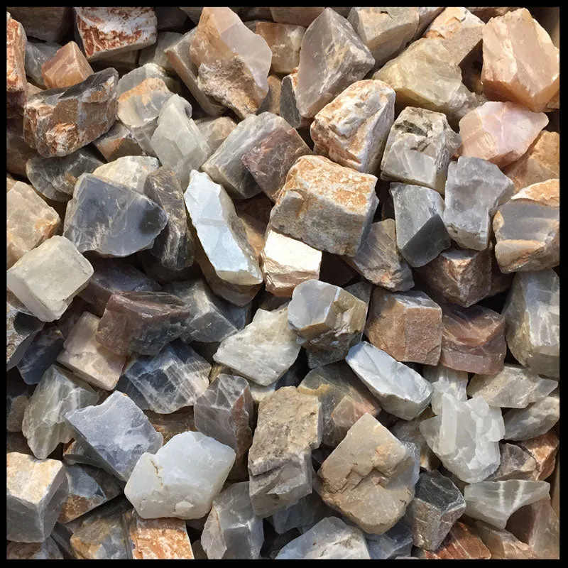 Moonstone, Tumbling Rough, 5 lb lot