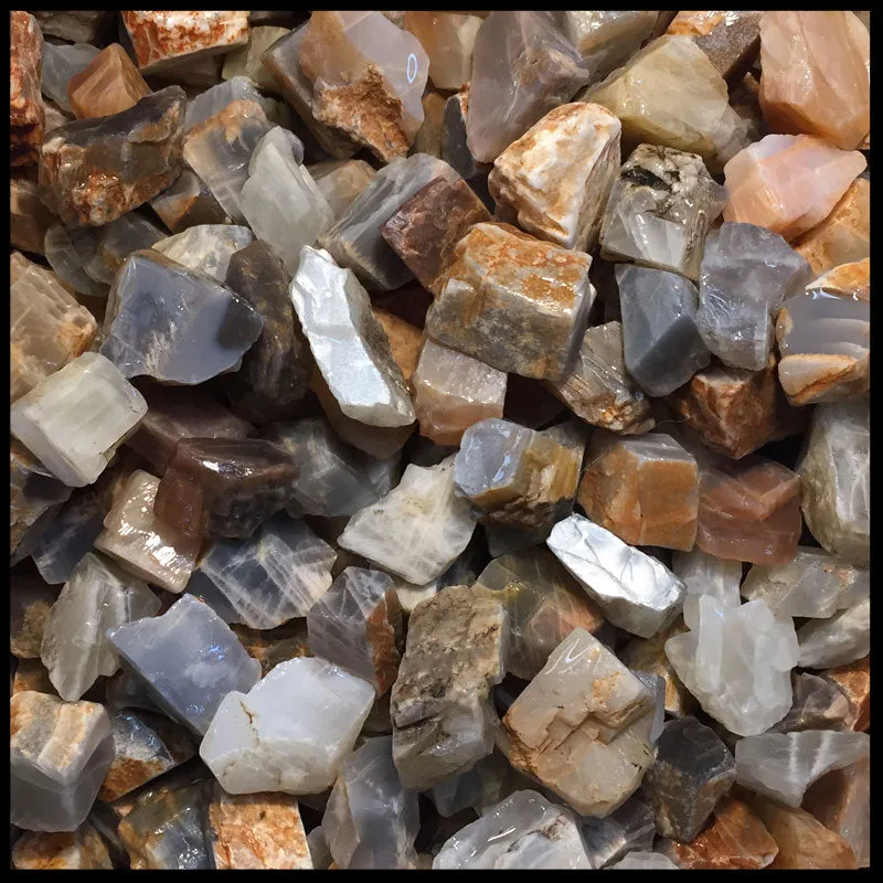 Moonstone, Tumbling Rough, 5 lb lot