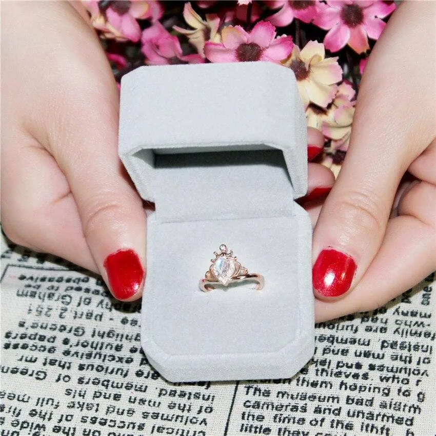 Natural Teardrop Moonstone Ring